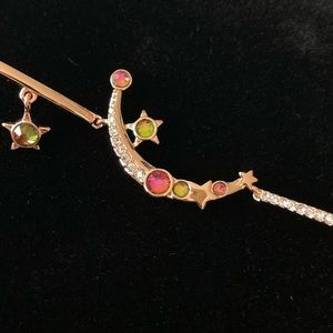 Swarovski rose gold moon figure bracelet